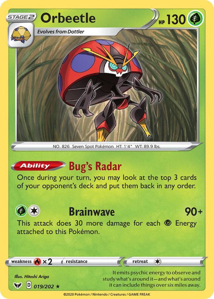 Orbeetle 019/202 card from SWSH01: Sword & Shield Base Set
