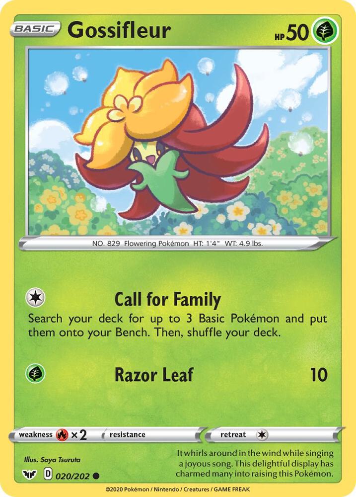 Gossifleur 020/202 card from SWSH01: Sword & Shield Base Set