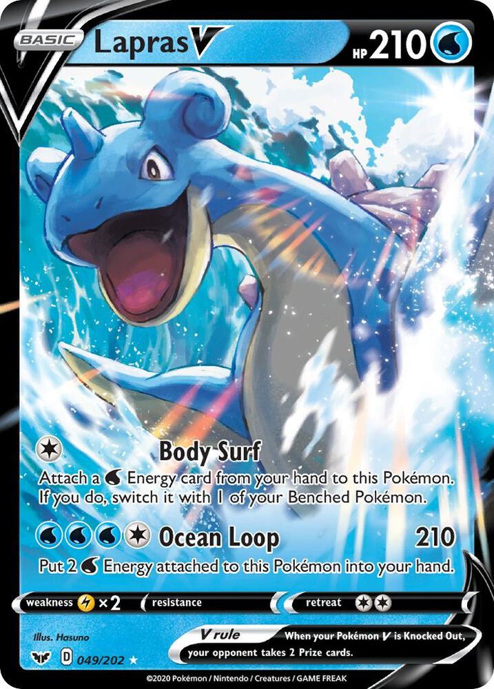 Lapras V 049/202 card from SWSH01: Sword & Shield Base Set