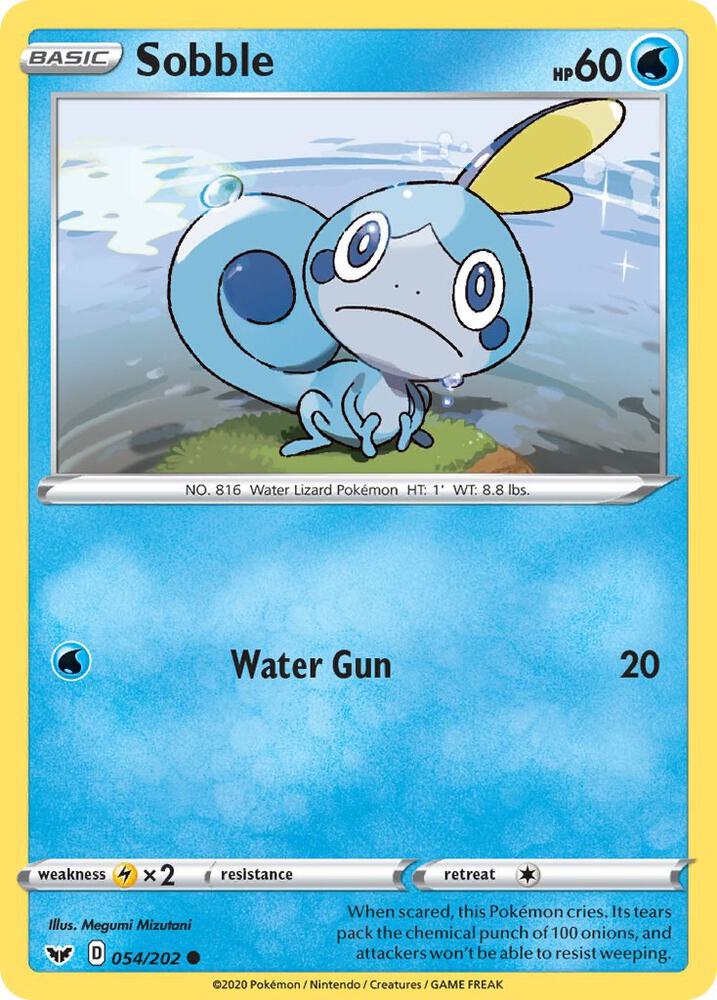 Sobble (054) 054/202 card from SWSH01: Sword & Shield Base Set
