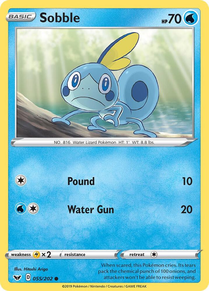 Sobble (055) 055/202 card from SWSH01: Sword & Shield Base Set
