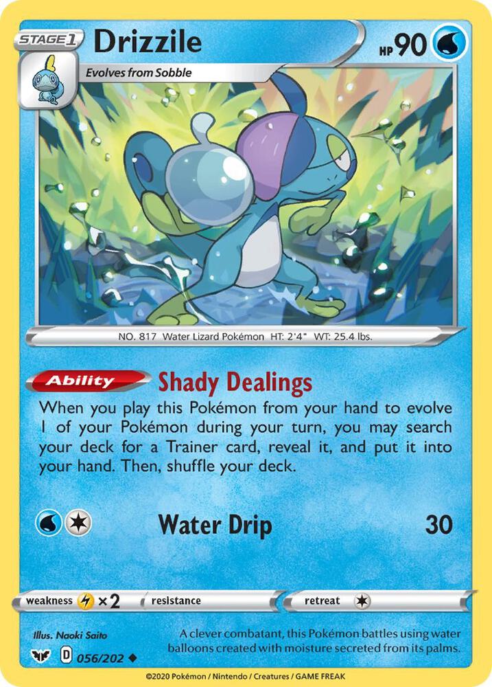 Drizzile (056) 056/202 card from SWSH01: Sword & Shield Base Set