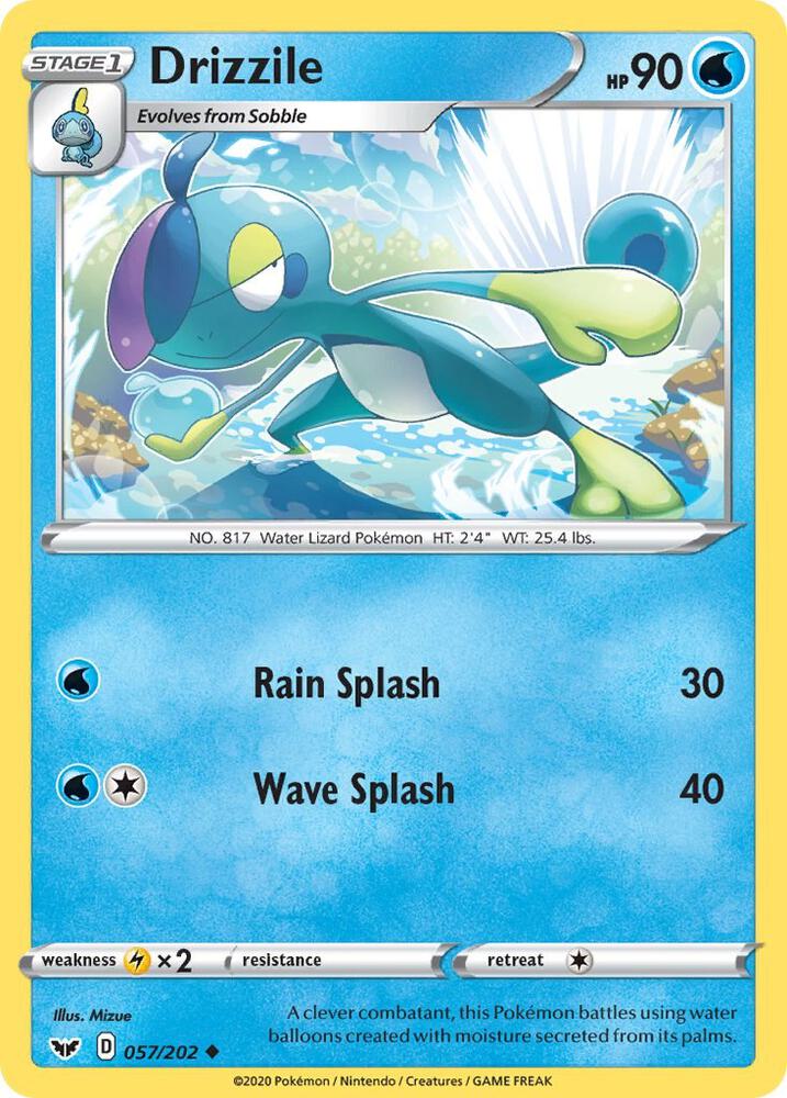 Drizzile (057) 057/202 card from SWSH01: Sword & Shield Base Set