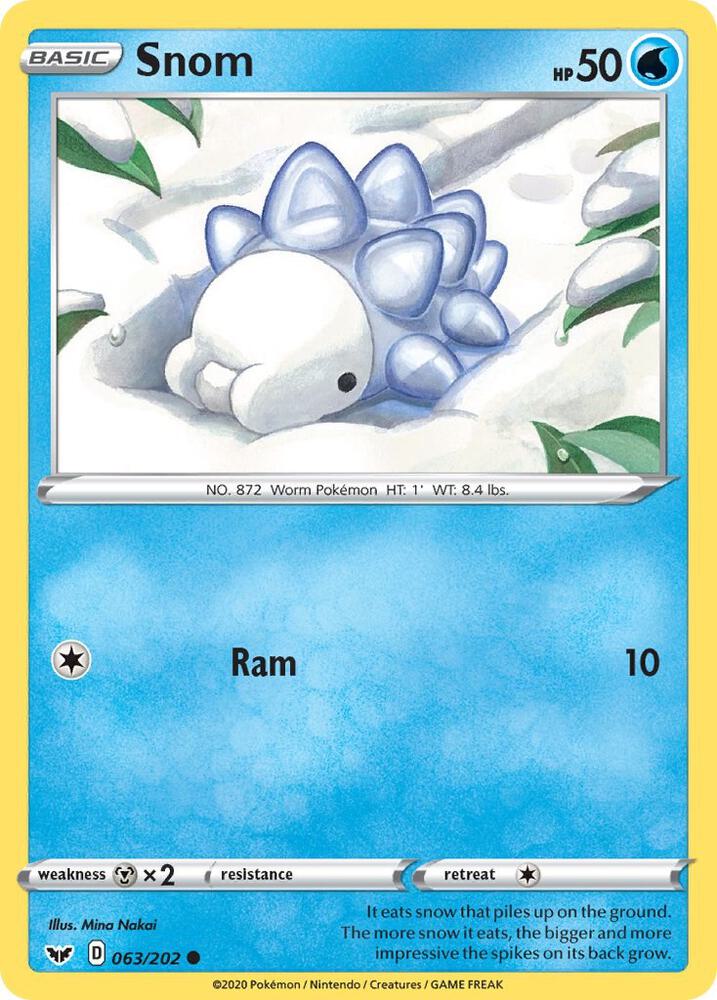 Snom 063/202 card from SWSH01: Sword & Shield Base Set