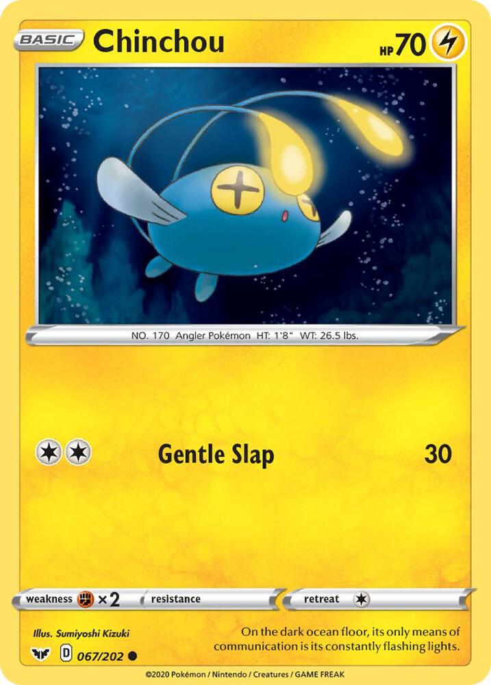 Chinchou (067) 067/202 card from SWSH01: Sword & Shield Base Set