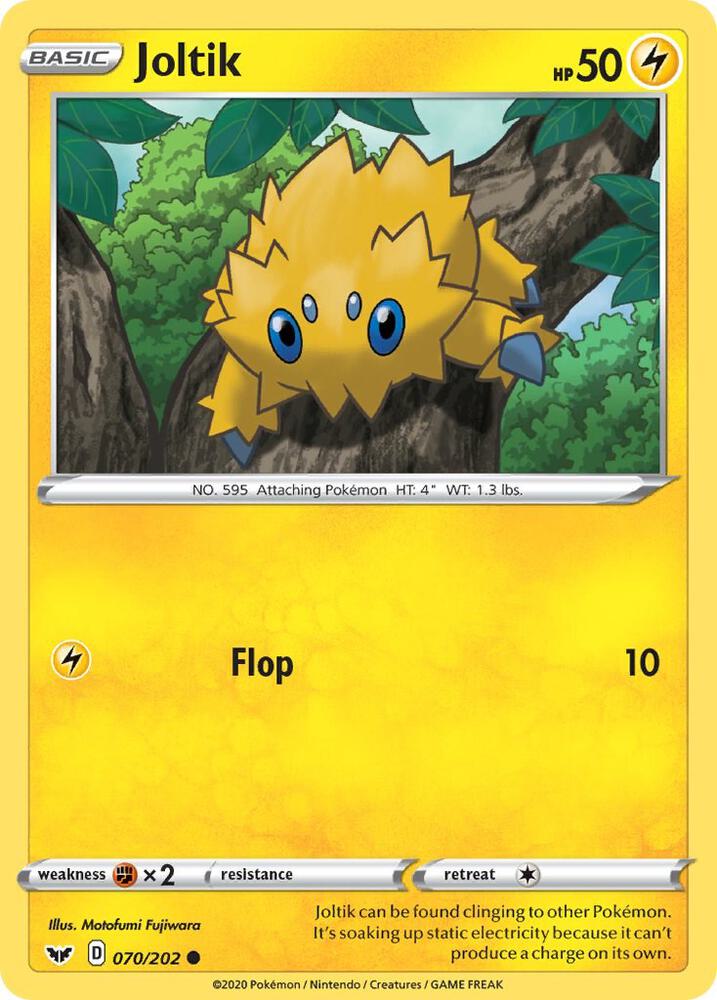 Joltik 070/202 card from SWSH01: Sword & Shield Base Set