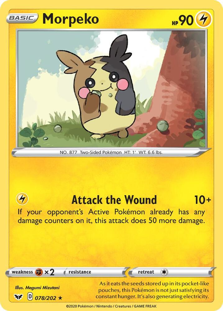 Morpeko 078/202 card from SWSH01: Sword & Shield Base Set
