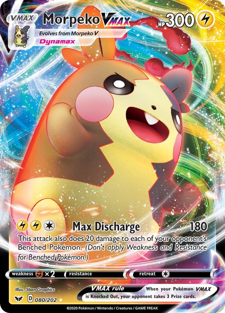 Morpeko VMAX 080/202 card from SWSH01: Sword & Shield Base Set