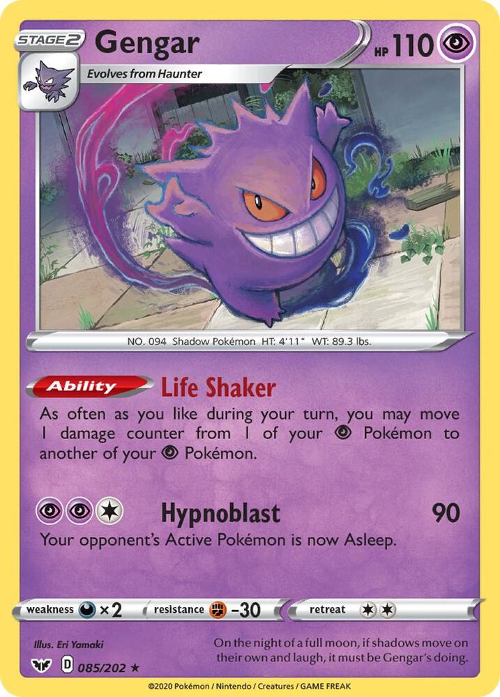 Gengar 085/202 card from SWSH01: Sword & Shield Base Set