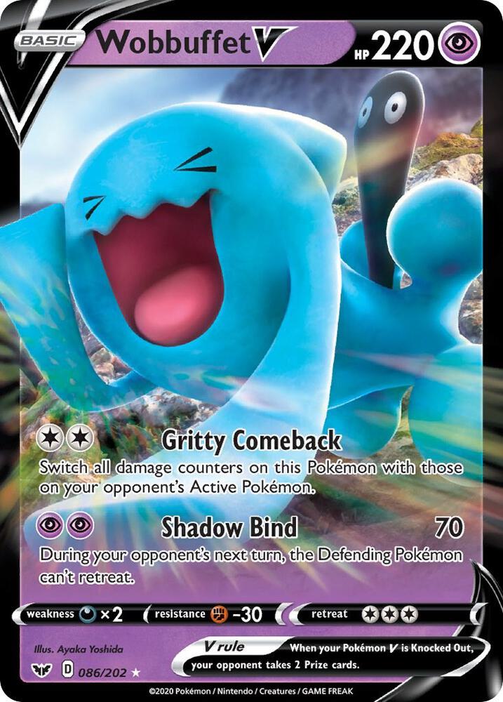 Wobbuffet V 086/202 card from SWSH01: Sword & Shield Base Set