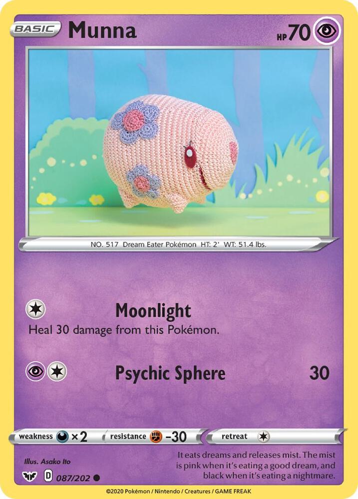 Munna 087/202 card from SWSH01: Sword & Shield Base Set