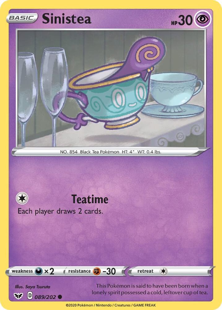 Sinistea 089/202 card from SWSH01: Sword & Shield Base Set