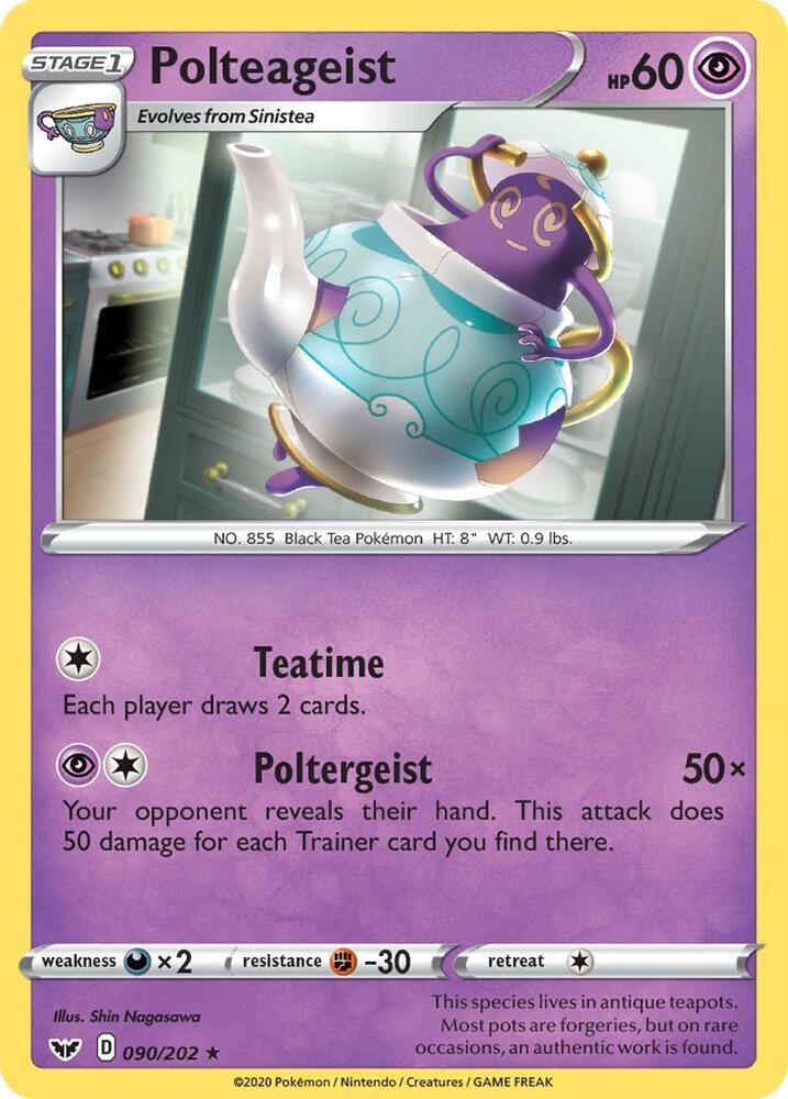 Polteageist 090/202 card from SWSH01: Sword & Shield Base Set