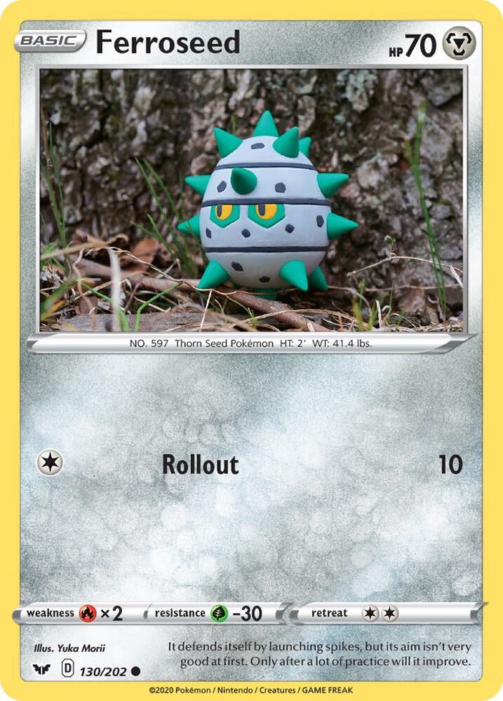 Ferroseed 130/202 card from SWSH01: Sword & Shield Base Set
