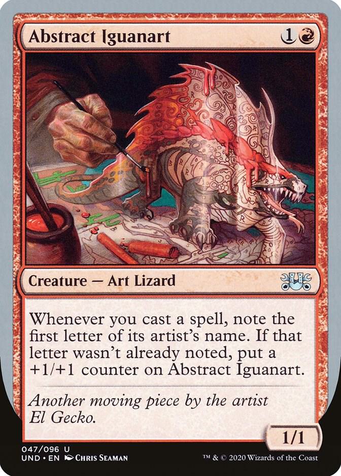 Abstract Iguanart 47 card from Unsanctioned