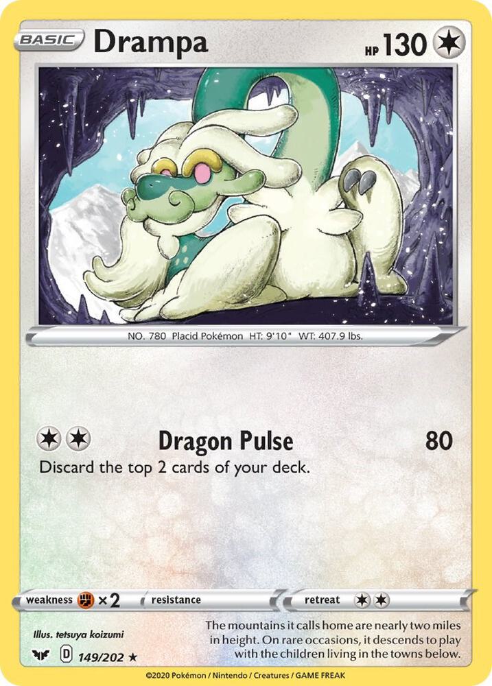 Drampa 149/202 card from SWSH01: Sword & Shield Base Set