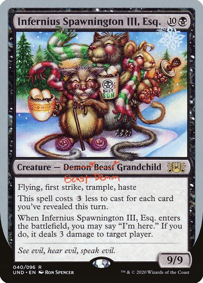 Infernius Spawnington III, Esq. 40 card from Unsanctioned