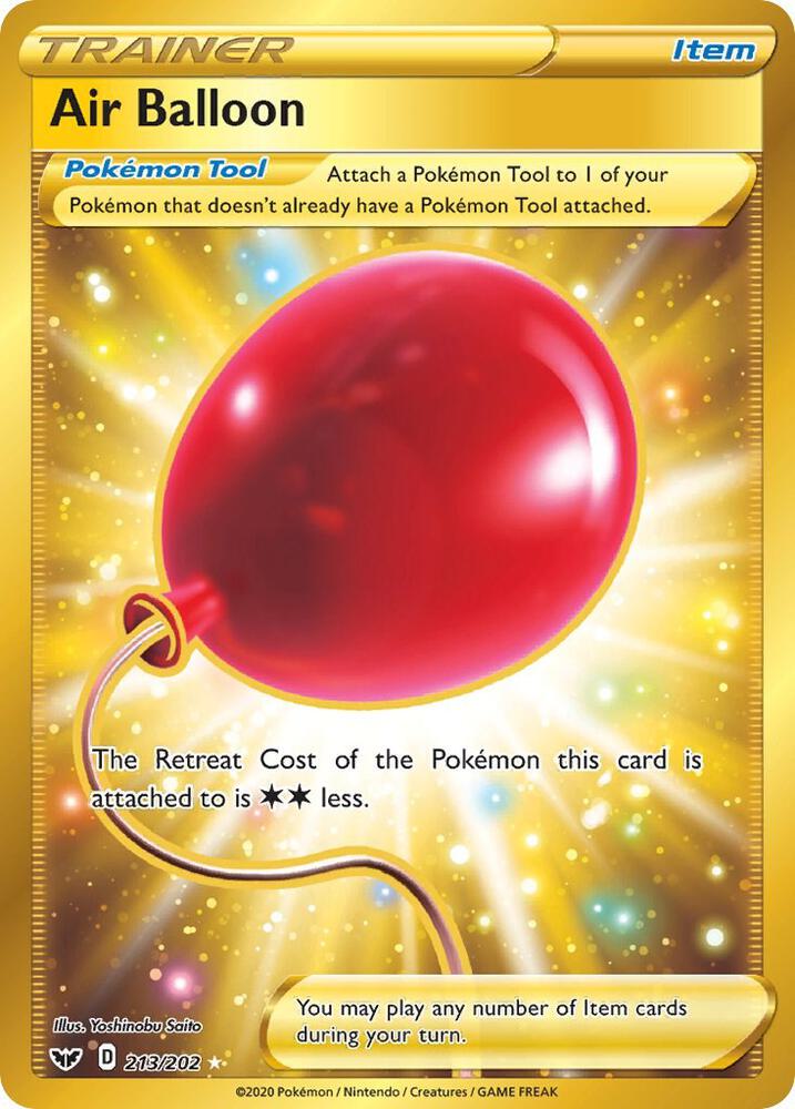 Air Balloon (Secret) 213/202 card from SWSH01: Sword & Shield Base Set