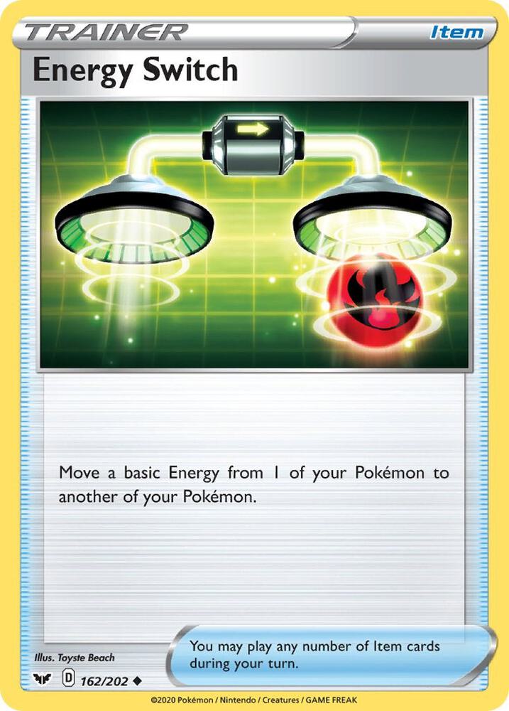 Energy Switch 162/202 card from SWSH01: Sword & Shield Base Set