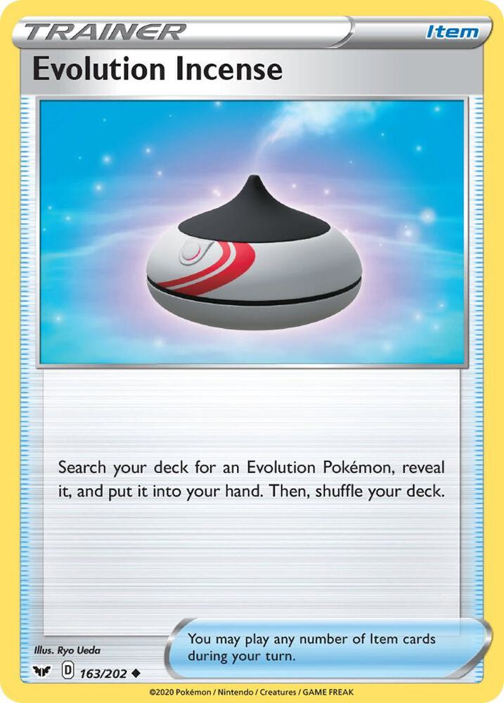 Evolution Incense 163/202 card from SWSH01: Sword & Shield Base Set