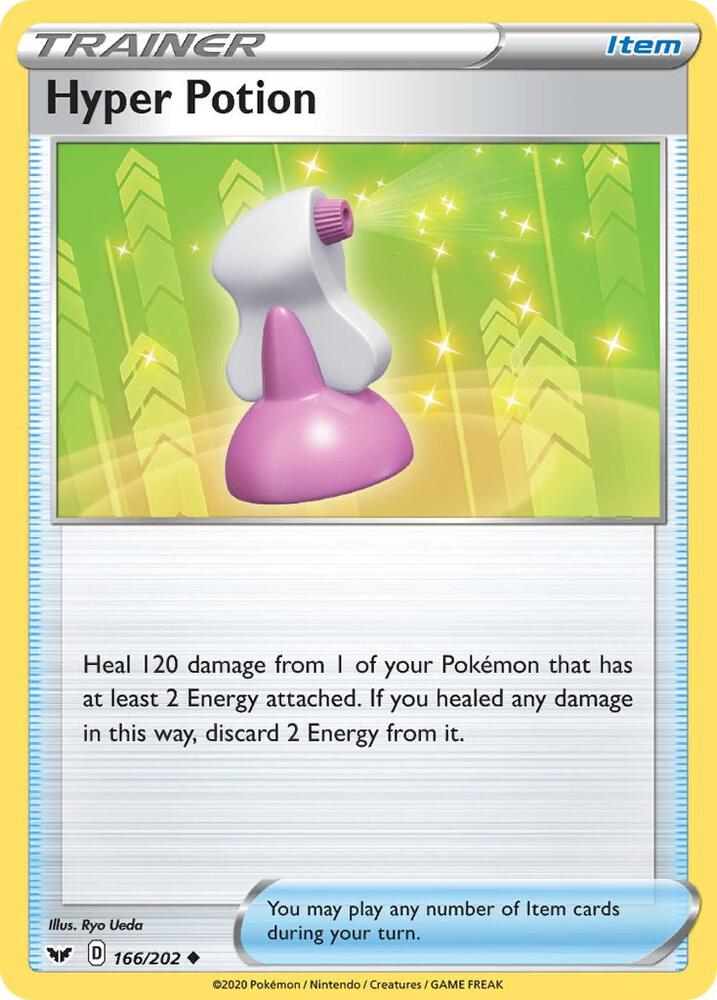 Hyper Potion 166/202 card from SWSH01: Sword & Shield Base Set