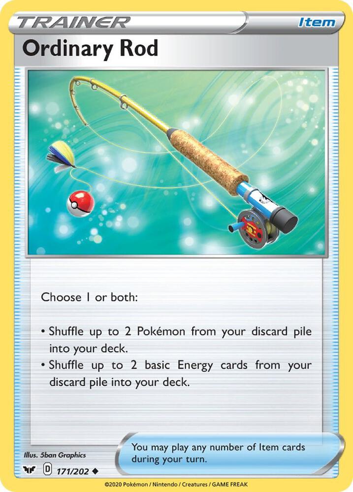Ordinary Rod 171/202 card from SWSH01: Sword & Shield Base Set