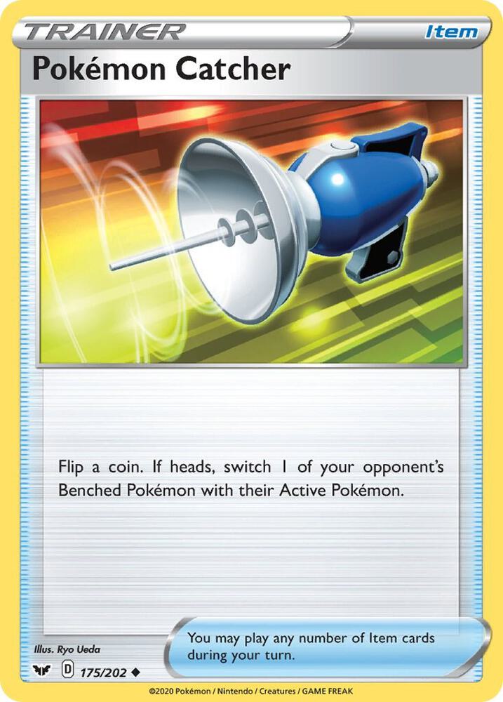 Pokemon Catcher 175/202 card from SWSH01: Sword & Shield Base Set