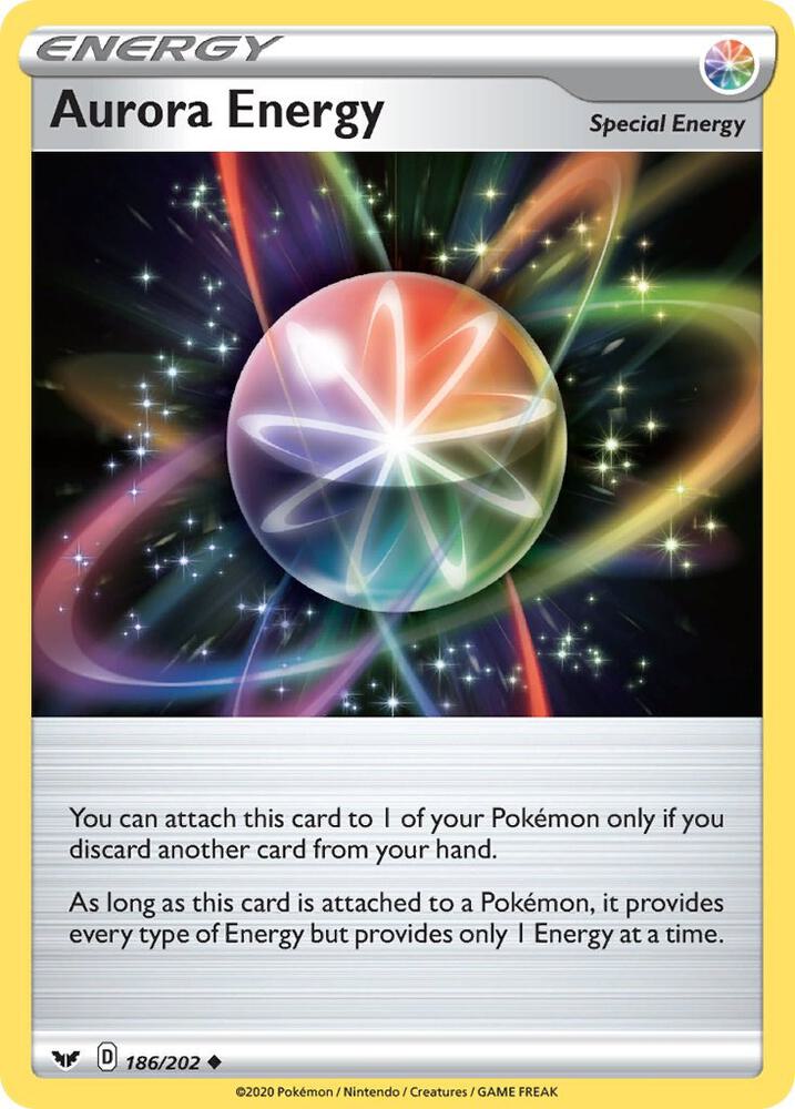 Aurora Energy 186/202 card from SWSH01: Sword & Shield Base Set