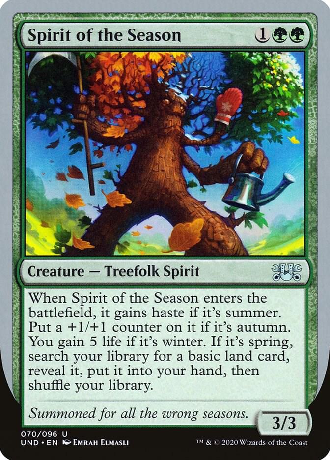Spirit of the Season 70 card from Unsanctioned