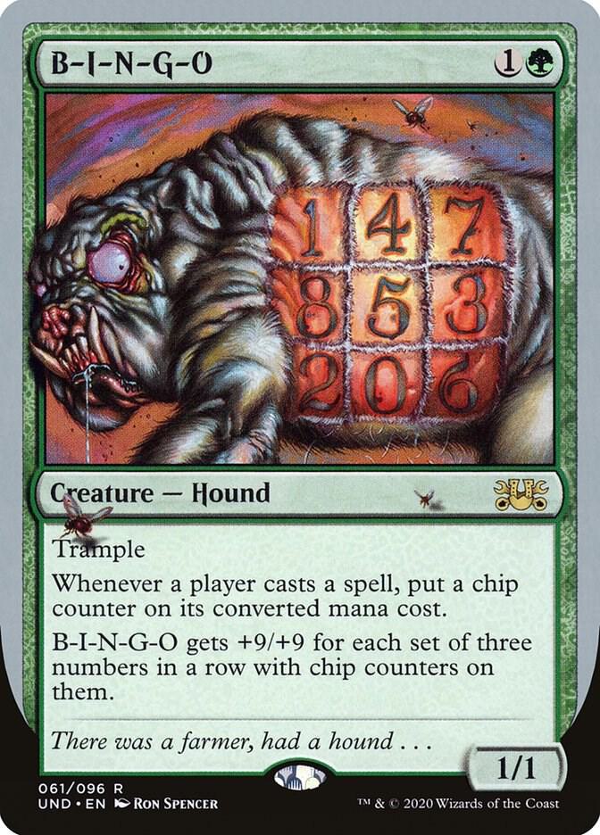B-I-N-G-O 61 card from Unsanctioned