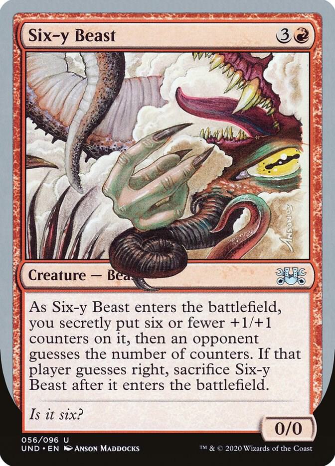 Six-y Beast 56 card from Unsanctioned