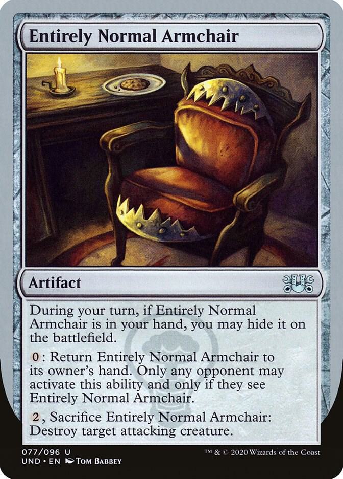 Entirely Normal Armchair 77 card from Unsanctioned