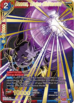 Beerus, Divine Obliterator (SPR) BT9-107 card from Universal Onslaught
