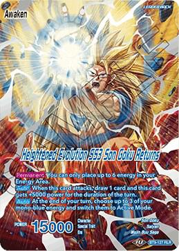 Son Goku // Heightened Evolution SS3 Son Goku Returns BT9-127 card from Universal Onslaught
