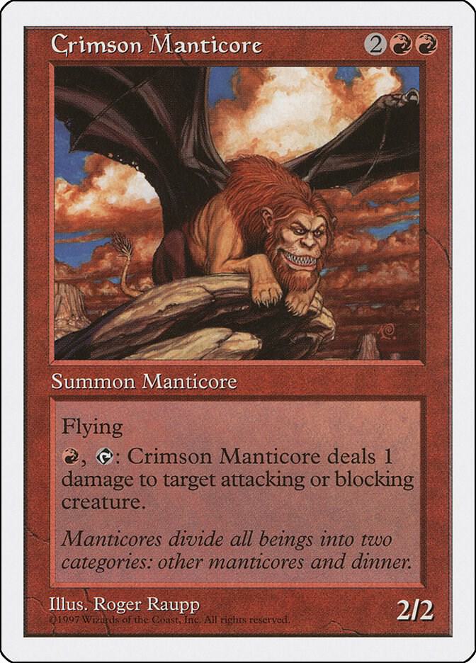 Crimson Manticore card from Fifth Edition