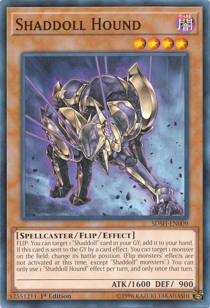 Shaddoll Hound SDSH-EN009 card from Structure Deck: Shaddoll Showdown