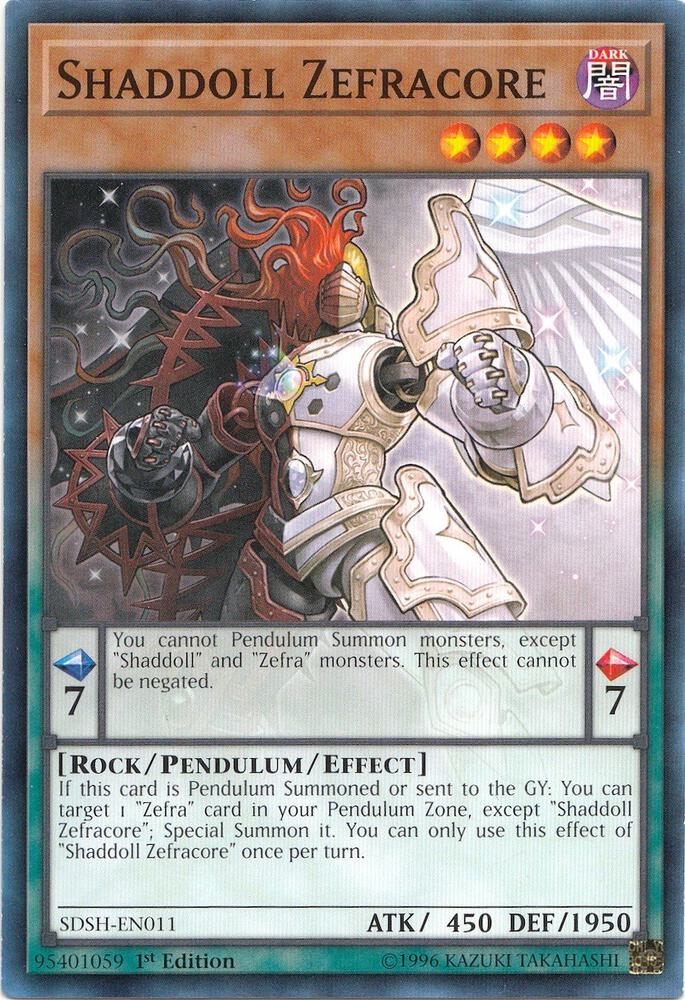 Shaddoll Zefracore SDSH-EN011 card from Structure Deck: Shaddoll Showdown