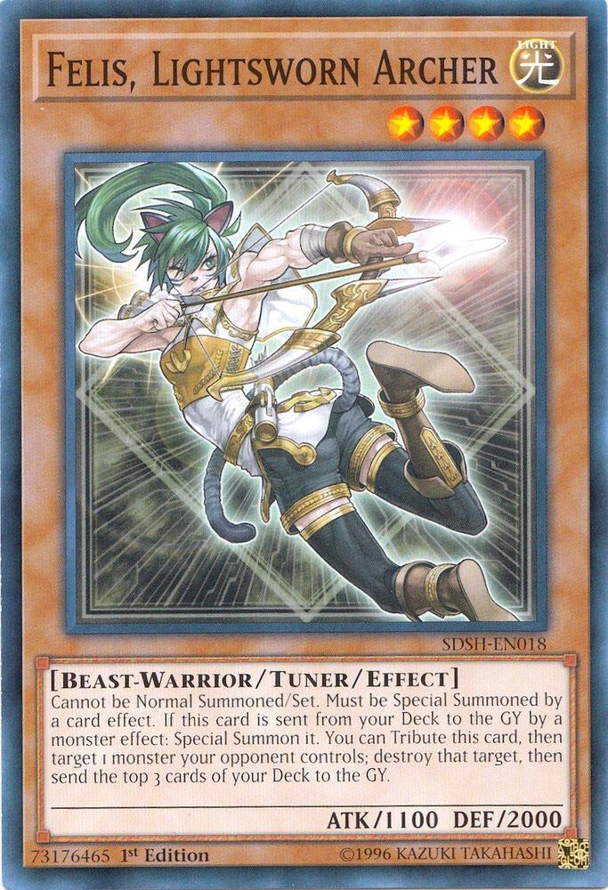 Felis, Lightsworn Archer SDSH-EN018 card from Structure Deck: Shaddoll Showdown
