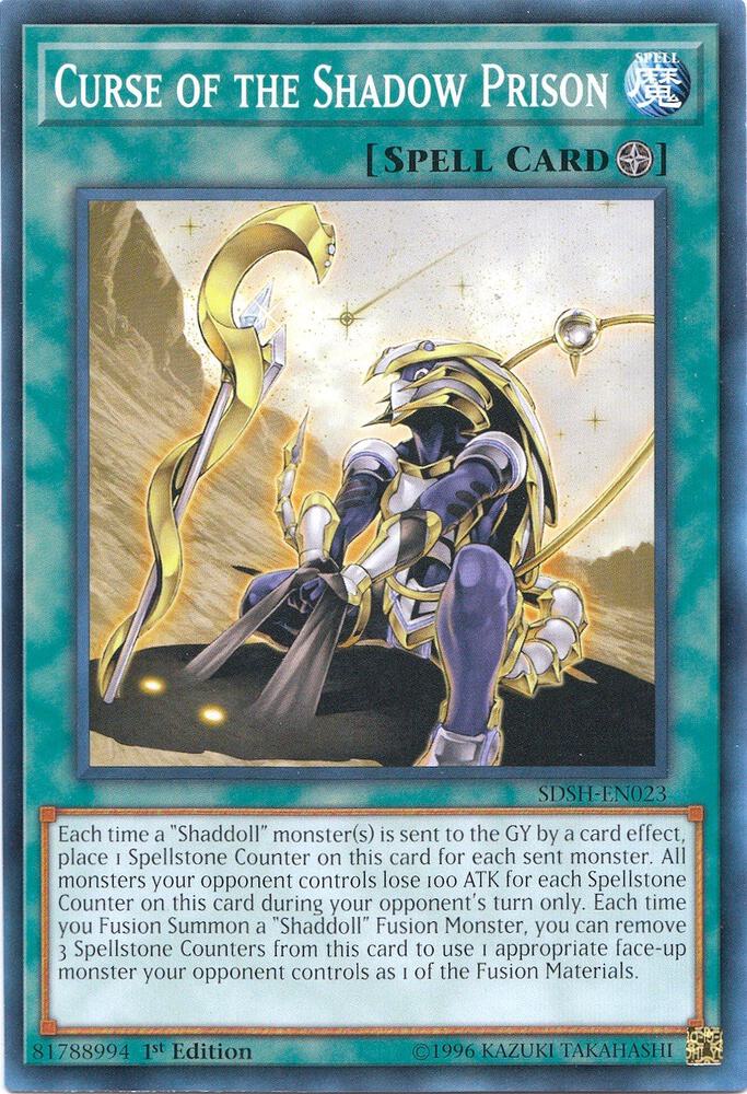 Curse of the Shadow Prison SDSH-EN023 card from Structure Deck: Shaddoll Showdown