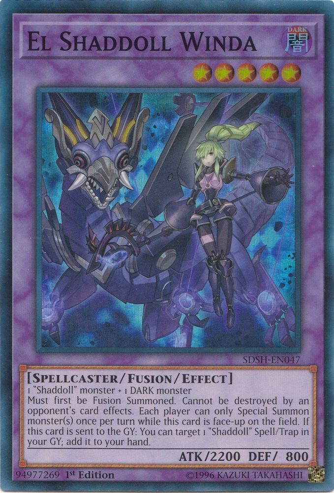 El Shaddoll Winda SDSH-EN047 card from Structure Deck: Shaddoll Showdown