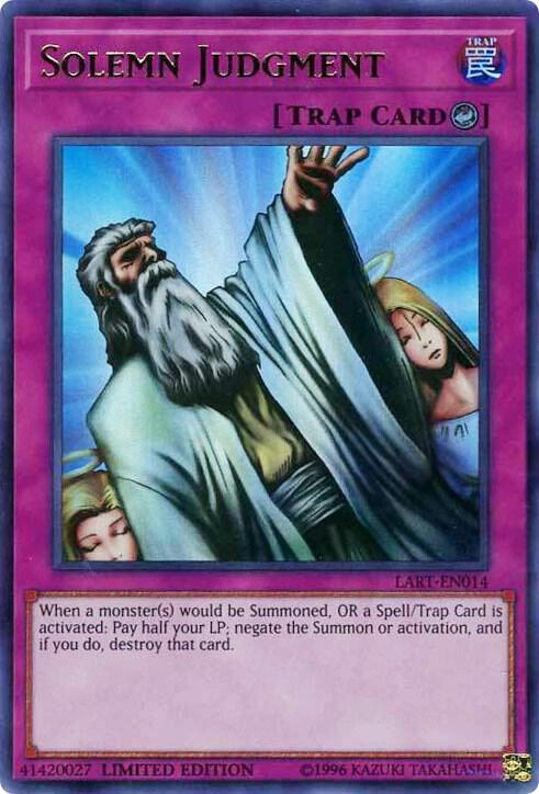 Solemn Judgment LART-EN014 card from The Lost Art Promotion