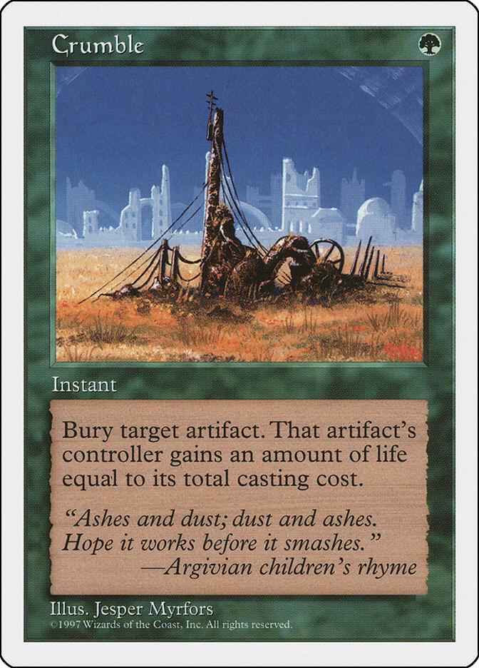 Crumble card from Fifth Edition