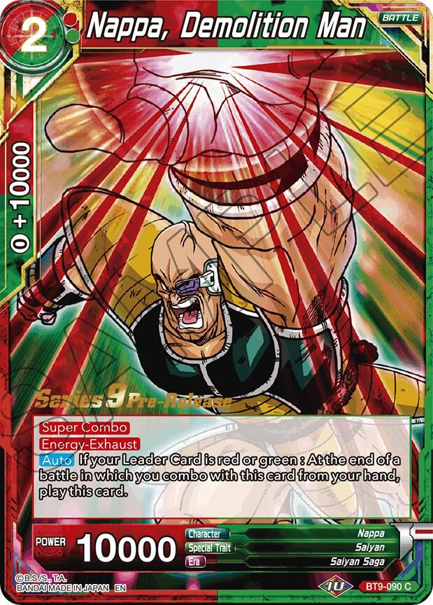 Nappa, Demolition Man BT9-090 card from Universal Onslaught Pre-Release Cards