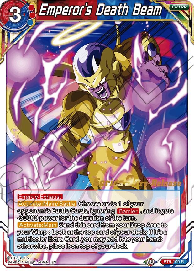 Emperor's Death Beam BT9-109 card from Universal Onslaught Pre-Release Cards