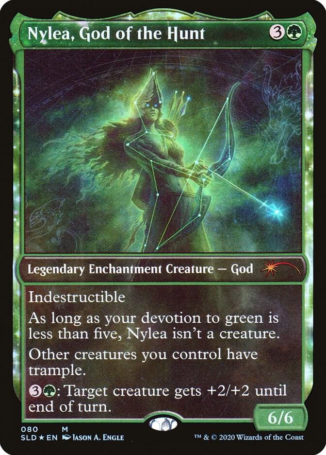 Nylea, God of the Hunt 80 card from Secret Lair Drop Series