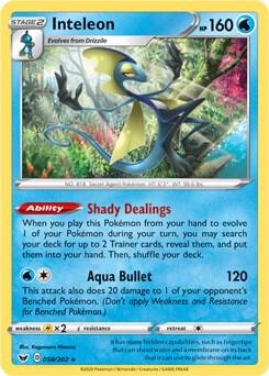 Inteleon 058/202 card from Deck Exclusives