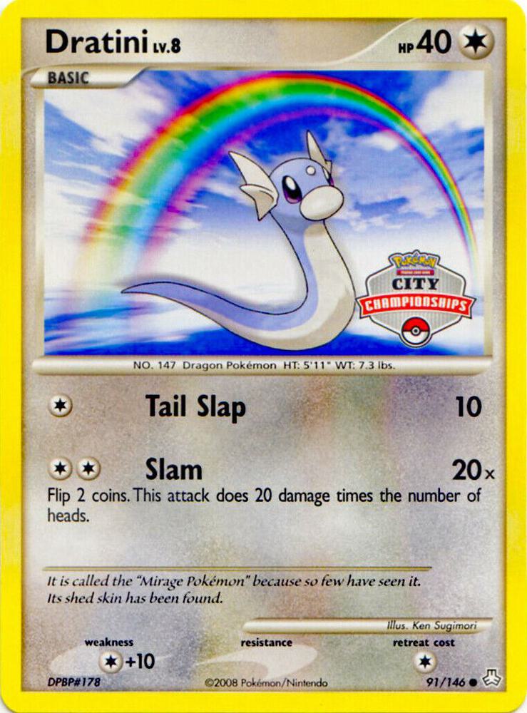 Dratini - 91/146 (City Championships) 091/146 card from League & Championship Cards