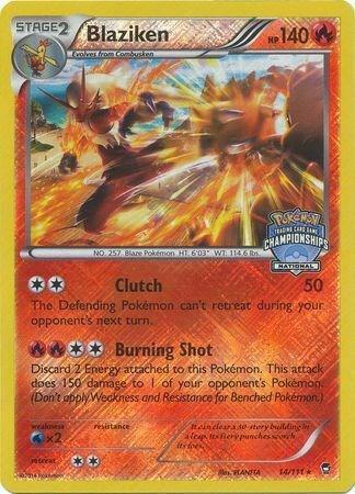 Blaziken - 14/111 (National Championships) 014/111 card from League & Championship Cards