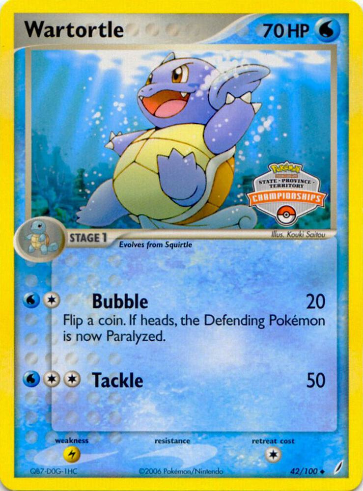 Wartortle - 42/100 (State Championships) 042/100 card from League & Championship Cards