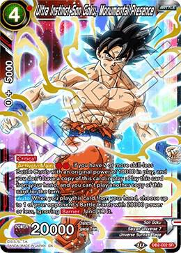 Ultra Instinct Son Goku, Monumental Presence DB2-002 card from Draft Box 05 - Divine Multiverse
